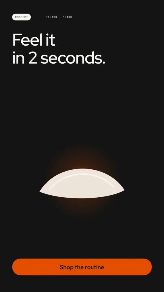 Concept ad: texture close-up hook